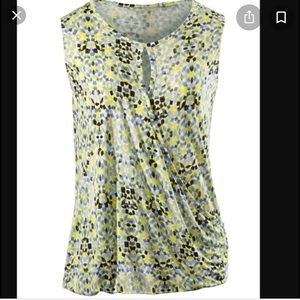 Cabi sleeveless crossover top XS #257